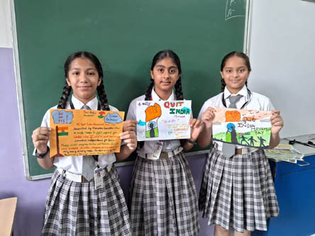 St. Mark's World School: Quit India Movement Activity : Click to Enlarge