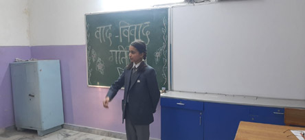 St. Mark's World School: Hindi Debate Event by Students of Class 8 : Click to Enlarge