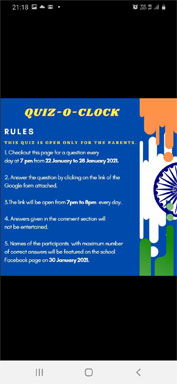 St. Mark's World School, Meera Bagh - Quiz - O - Clock : Click to Enlarge