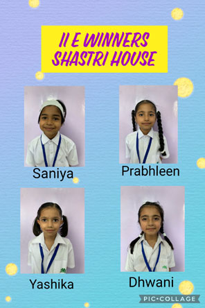 St. Mark's World School, Meera Bagh - Winners of Inter House GK Quiz of Class 2 : Click to Enlarge
