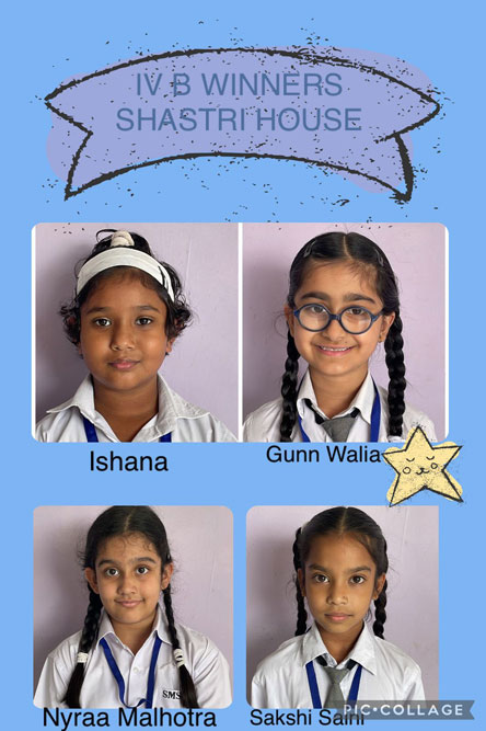 St. Mark's World School, Meera Bagh - Winners of Maths Quiz for Class 4 : Click to Enlarge