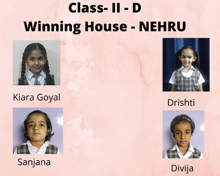 St. Mark's World School, Meera Bagh - Winners of Maths Quiz for Class 2 : Click to Enlarge