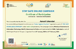 St. Mark's World School, Meera Bagh - Cyber Awareness Quiz : Click to Enlarge