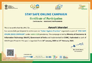 St. Mark's World School, Meera Bagh - Cyber Awareness Quiz : Click to Enlarge