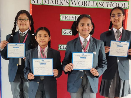 St. Mark's World School, Meera Bagh - GK Quiz : Click to Enlarge