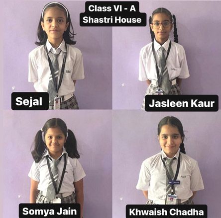 St. Mark's World School, Meera Bagh - Class 6 Winners of Science Quiz : Click to Enlarge