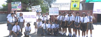 SMS, Girls School, Meera Bagh - Anti Littering Rally : Click to Enlarge