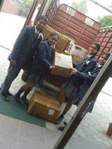 SMS Girls school's Eco-club, Kesholoy recenty took an initiative and lent a helping hand to the victims through Goonj : Click to Enlarge