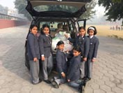 SMS Girls School, Meera Bagh - Ek Muthi Anaj : a visit to Nethrahin Andh Vidyalaya : Click to Enlarge