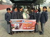 SMS Girls School, Meera Bagh - Ek Muthi Anaj : a visit to Nethrahin Andh Vidyalaya : Click to Enlarge