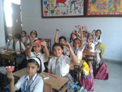 SMS Girls School - Shilpkar Basket Making Workshop : Click to Enlarge
