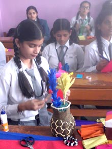 St. Mark's Girls School - Flower Making Workshop for Class VIII : Click to Enlarge