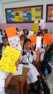 St. Mark's Girls School, Meera Bagh - Cartooning Workshop : Click to Enlarge