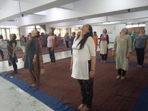 St. Mark's Girls School, Meera Bagh - Yoga Workshop : Click to Enlarge