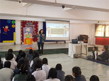 St. Mark's Girls School, Meera Bagh - Workshop conducted by YAKULT DANONE INDIA : Click to Enlarge