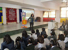 St. Mark's Girls School, Meera Bagh - Workshop conducted by YAKULT DANONE INDIA : Click to Enlarge