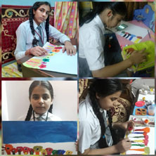 St. Mark's Girls School, Meera Bagh - Online Summer Workshop on Abstract Painting for Class VIII : Click to Enlarge