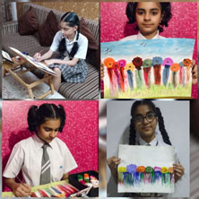 St. Mark's Girls School, Meera Bagh - Online Summer Workshop on Abstract Painting for Class VIII : Click to Enlarge