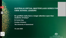 St. Mark's Girls School, Meera Bagh - Webinar on Do Goldfish really have a longer attention span than students of today by Australia Virtual Masterclass Series for CBSE School Leaders : Click to Enlarge