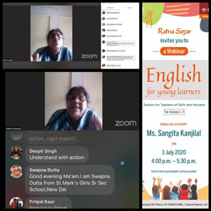 St. Mark's Girls School, Meera Bagh - Webinar on English for young Learners : Click to Enlarge