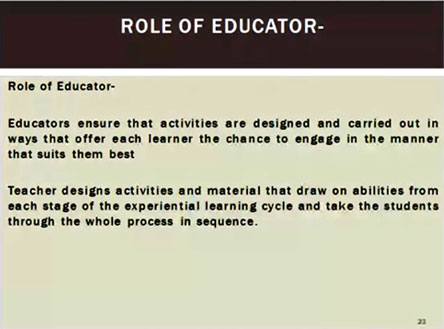 St. Mark's Girls School, Meera Bagh - Webinar CBSE - COE Workshop on Kolb's Experiential Learning Cycle : Click to Enlarge