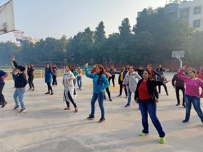 St. Mark's Girls School, Meera Bagh - Zumba, an Exercise Fitness Program : Click to Enlarge