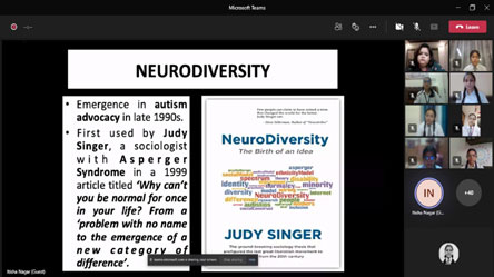 St. Mark's Girls School, Meera Bagh - Webinar on Neurodiversity in Children organised for the Psychology students of Class XI and XII : Click to Enlarge