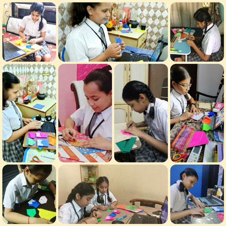 St. Mark's Girls School, Meera Bagh - Origami Workshop : Click to Enlarge