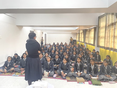 St. Mark's World School, Meera Bagh - Workshop by Ms. Mariann from Hungarian Embassy : Click to Enlarge