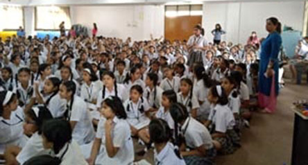 SMS, Girls School - Fit India Movement (CBSE) - Day2: Free Hand Exercises and Mental Fitness Activities : Click to Enlarge