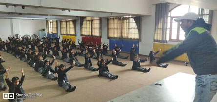 SMS, Girls School - Fit India Week - Volleyball Activity by Class XI St. Mark's Girls School, Meera Bagh, Delhi, 17 and 18 February 2020 : Click to Enlarge