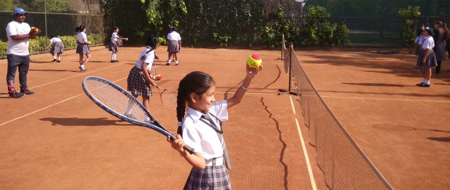 SMS, Girls School - St. Mark's Girls School, Meera Bagh, Delhi - Lawn Tennis for Class 1 to 5 : Click to Enlarge