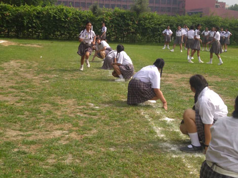 SMS, Girls School - Kho Kho Activity by Class XI : Click to Enlarge