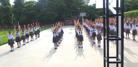 SMS, Girls School - Physical Fitness by Class XI : Click to Enlarge