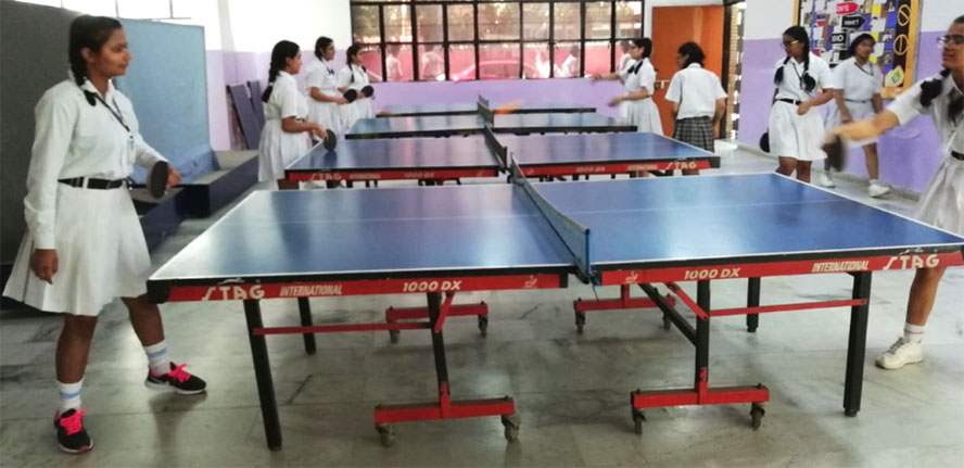 SMS, Girls School - Table Tennis Activity by Class XI : Click to Enlarge