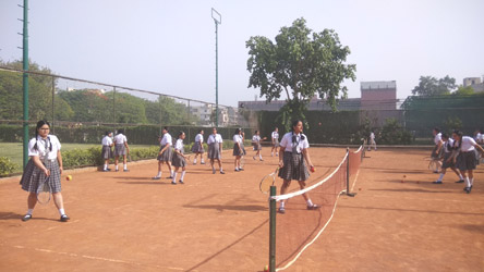 SMS, Girls School - Lawn Tennis Activity by Class XI : Click to Enlarge