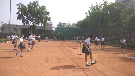SMS, Girls School - Lawn Tennis Activity by Class XI : Click to Enlarge