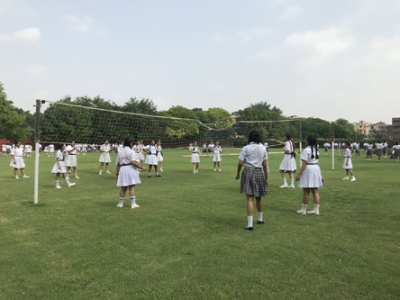 SMS, Girls School - Throw Ball Activity by Class XI : Click to Enlarge