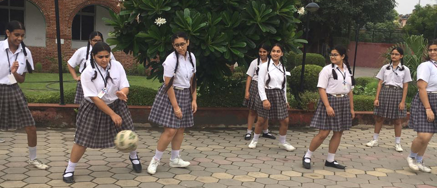 SMS, Girls School - Dodgeball Activity by Class XII : Click to Enlarge