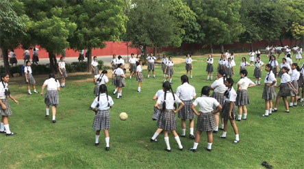 SMS, Girls School - Dodge Ball Activity : Click to Enlarge