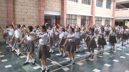 SMS, Girls School - Aerobics Activity : Click to Enlarge