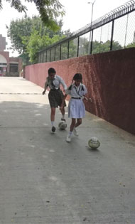 SMS, Girls School - Football Activity : Click to Enlarge
