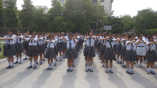 SMS, Girls School - Assembly Activity : Click to Enlarge