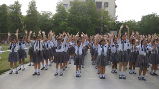 SMS, Girls School - Assembly Activity : Click to Enlarge