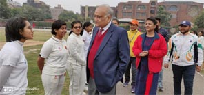 SMS Girls School - Inauguration of Cricket Pitch : Click to Enlarge