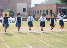 Our manipulative students balance the Matkas in the Matka Race : Click to Enlarge