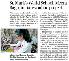 St. Mark's World School, Meera Bagh, Delhi - Media Coverage