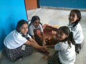 SMS Girls School - Brick Making Activity : Click to Enlarge