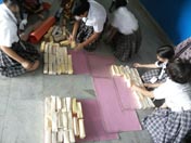 SMS Girls School - Brick Making Activity : Click to Enlarge