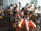 SMS Girls School - Brick Making Activity : Click to Enlarge